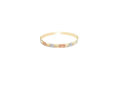 Three Tone Plated | Diamond Cut Bangles